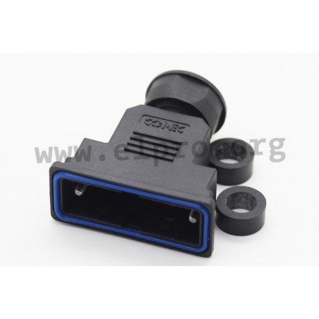 15-004720, Conec D-sub backshells, plastic, straight cable entry, 15-0046 and 15-0047 series