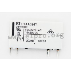 FTR-LYAA012Y, Fujitsu PCB relays, 6A, 1 normally open contact, FTR-LYAA series