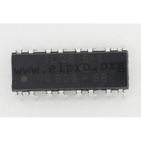 ILQ615-1, Vishay DC optocouplers, transistor output, PC/TCLT/4N/CNY/SFH/ILD/ILQ series