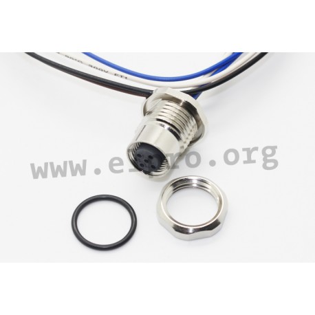 43-01003, Conec connectors, panel mounting, with screw locking, with wire, SAL series