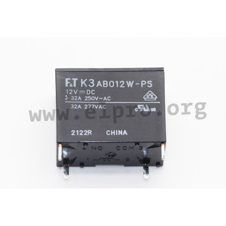 FTR-K3AB012W-PS, Fujitsu PCB relays, 32A, 1 normally open contact, FTR-K3-PS series