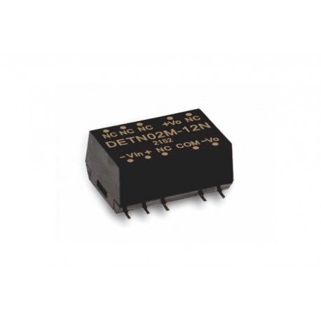 DETN02M-15N, Mean Well DC/DC converters, 2W, SMD, DETN02-N series