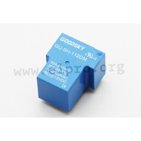 GU-SH-124D, Goodsky PCB relays, 30A, 1 changeover or 1 normally open contact, GU series