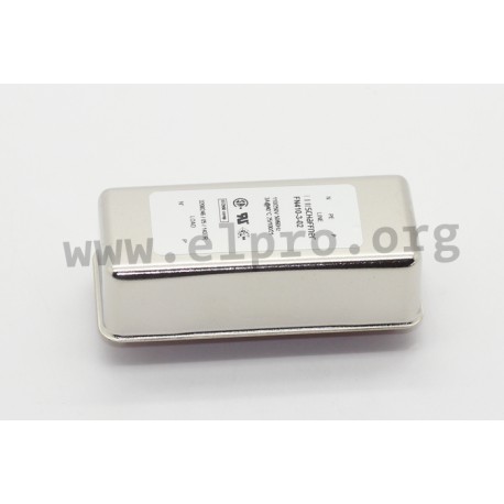 FN410-0.5-02, Schaffner Leiterplattenfilter, zweistufig, im Aluminiumgehäuse, FN 410 Serie