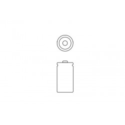 BR-2/3AN, Panasonic poly-carbonmonofluoride lithium batteries, 3V, with soldering lug, BR series