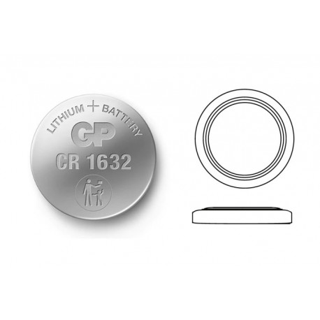 0601632C1, GP Batteries Lithium-Mangandioxid-Knopfzellen, 3V, einzeln verpackt, CR Serie
