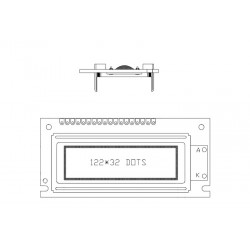DEM122032A1SYH-LY, Display Elektronik STN LCD displays, 122x32