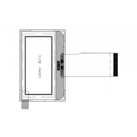 DEM128064UFGH-PW, Display Elektronik FSTN LCD displays, 128x64