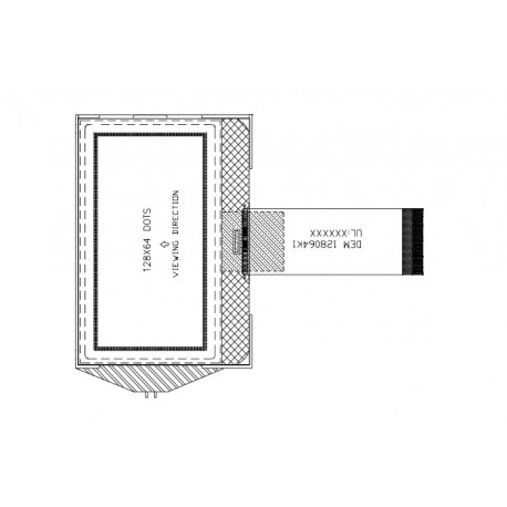 DEM128064K1SBH-PWN, Display Elektronik STN LCD displays, 128x64