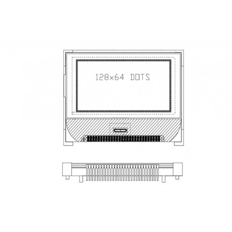 DEM128064O1FGH-PW, Display Elektronik FSTN-LCD-Anzeigen, 128x64
