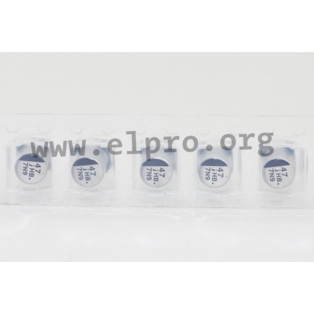 EEEHB1E100AR, Panasonic electrolytic capacitors, SMD, 105°, 2000h, HB series