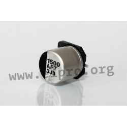 EEEFT1V681UP, Panasonic electrolytic capacitors, SMD, 105°, reflow, low ESR, 2000h, FT series