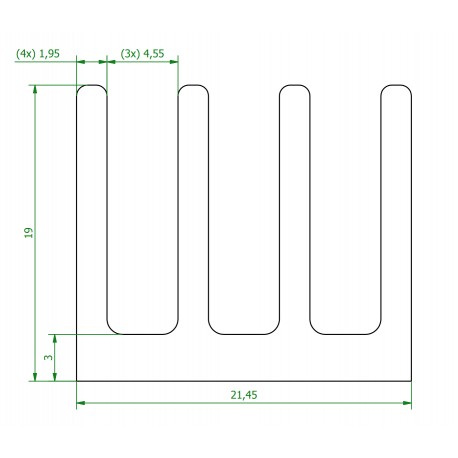 SK454-50SA, Fischer SMD heatsinks, SK series
