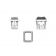B4MASK19C112A000, Molveno rocker switches, 16A, for 22x30mm panel cut-out, IP65, B4MASK series B4MASK19C112A000