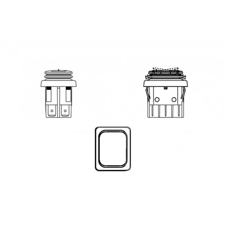 B4MASK19C112A000, Molveno rocker switches, 16A, for 22x30mm panel cut-out, IP65, B4MASK series