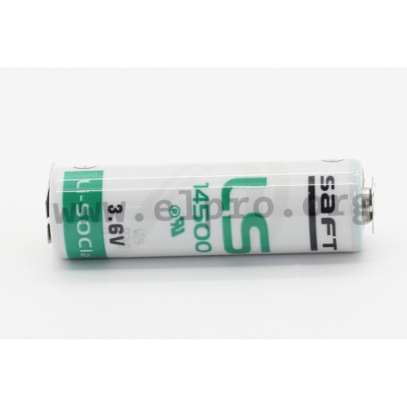 LS145003PFRP, Saft lithium thionyl chloride batteries, 3,6V, LS and LSH series