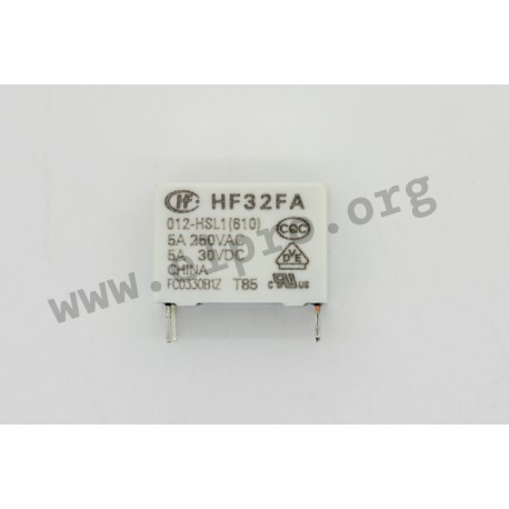 HF32FA/024-HSL1, Hongfa PCB relays, 5A, 1 normally open contact, HF32FA series