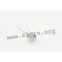 20SEF180M, Panasonic solid capacitors, radial, 125°C, OS-CON, SEF series