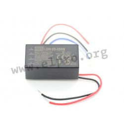LDH-25-250W, Mean Well DC/DC step-up LED drivers, LDH-25 series