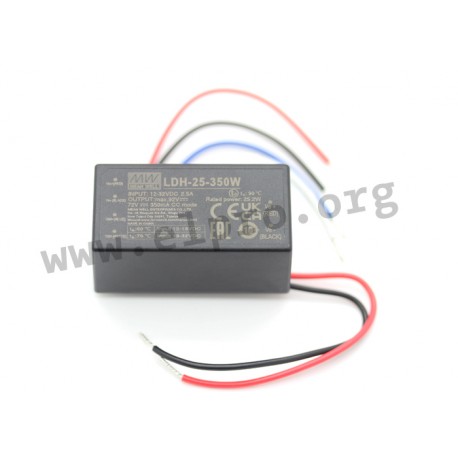 LDH-25-250W, Mean Well DC/DC step-up LED drivers, LDH-25 series