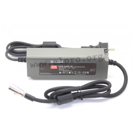 OWA-200E-24, Mean Well external switching power supplies, 200W, IP67, energy efficiency Level VI, OWA-200E series