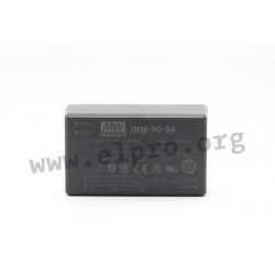 IRM-90-12, Mean Well AC/DC converters, 90W, PCB, 3,43"x2,05", IRM-90 series