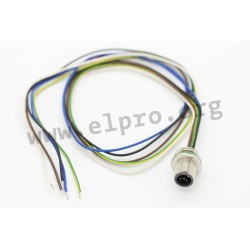 43-01010, Conec connectors, panel mounting, with screw locking, with wire, SAL series