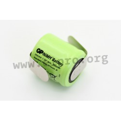 30125AAH1A1P-C1, GP Batteries NiMH batteries, 1,2V, with soldering lugs, Green Charge series