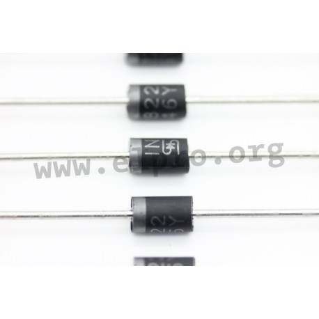 1N5822, Taiwan Semiconductor Schottky diodes, DO41/DO201AD housing, 1N58 series