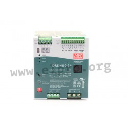 DRS-480-24, Mean Well DIN rail battery chargers, 480W, UPS function, DRS-480 series