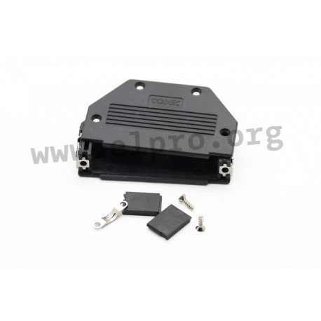 16-001840, Conec D-sub backshells, plastic, snap-in, 16-0017 and 16-0018 series