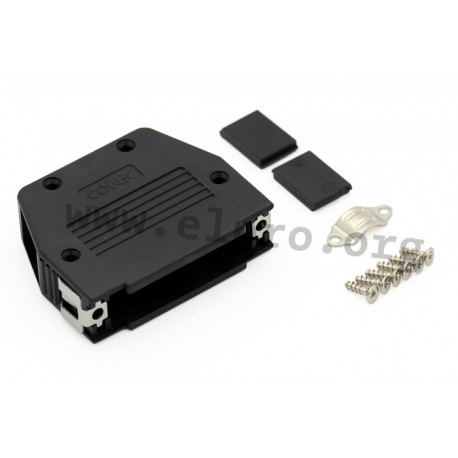 16-001830, Conec D-sub backshells, plastic, snap-in, 16-0017 and 16-0018 series