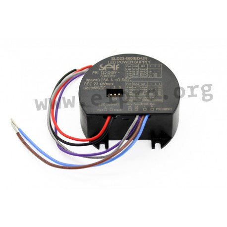 SLD23-600IBD-UN, Self LED drivers, 23W, IP20, constant current, dimmable, DALI 2.0 interface, SLD23-IBD-UN series