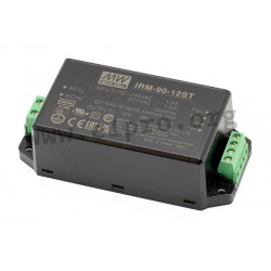IRM-90-12ST, Mean Well AC/DC converters, 90W, PCB, 3,43"x2,05", IRM-90 series