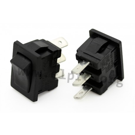 H8610VBAAA, Arcolectric rocker switches, 6 resp 10A, for 13x19mm panel cut-out, 8600 series