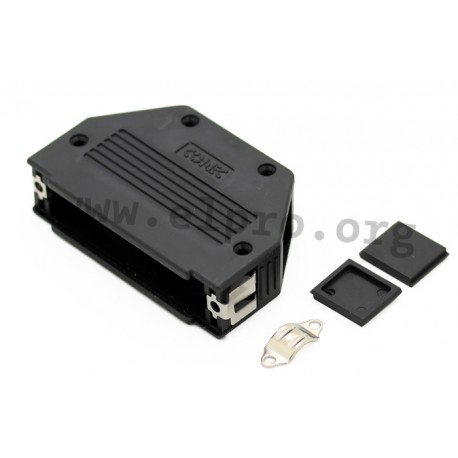 16-001850, Conec D-sub backshells, plastic, snap-in, 16-0017 and 16-0018 series