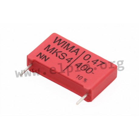 MKS 4 63 V RM 10 1 µF, Wima MKT capacitors, pitch 7,5 to 37,5mm, MKS 4 series