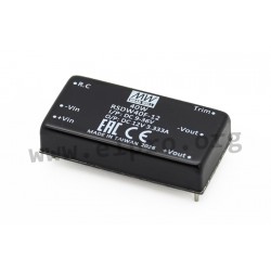 RSDW40H-48, Mean Well DC/DC-Wandler, 40W, EN 50155 Bahnanwendungen, 2"x1", RSDW40 Serie