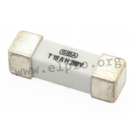 160020.8GT, Siba SMD fuses, time lag, 5,8x20mm, 250V, 160020 series