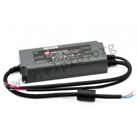 PWM-90-12DA, Mean Well LED drivers, 90W, IP67, PWM output voltage, DALI interface, PWM-90 series