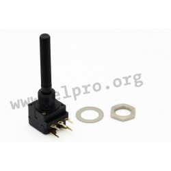 PC16SH10IP06502A2020ITA, Piher rotary potentiometers, 6mm, with switch, 0,25W, PC16SH series