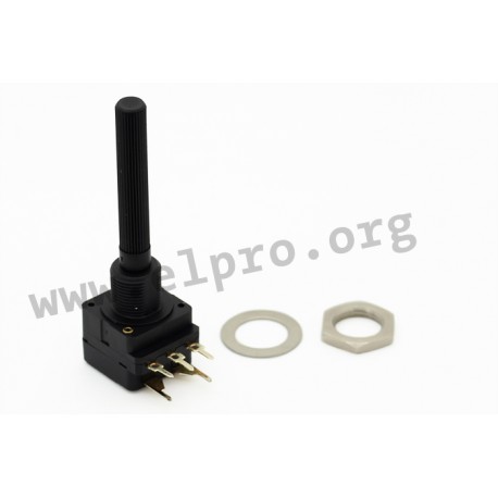 PC16SH10IP06104A2020ITA, Piher rotary potentiometers, 6mm, with switch, 0,25W, PC16SH series