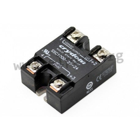 SSC1000-25-24, Sensata/Crydom solid state relays, 25A, 1000V, IGBT output, DC voltage, Hockey-Puck housing, SSC series