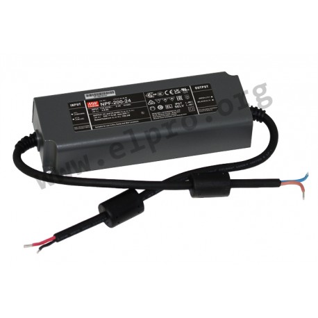 NPF-200-48, Mean Well LED drivers, 200W, IP67, constant voltage, NPF-200 series