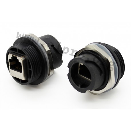 17-10009, Conec RJ45 connectors, IP67, Cat5e and Cat 6a, 17-10 and 17-15 series