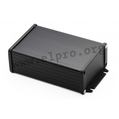 1457N1602BK, Hammond diecast extruded aluminium enclosures, IP65, with aluminium end panels, 1457 series