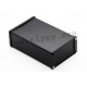 1457N1601BK, Hammond diecast extruded aluminium enclosures, IP65, with aluminium end panels, 1457 series 1457N1601BK