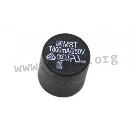 0034.6614, Schurter miniature fuse links, time lag, radial, short and long terminals, MST250 series