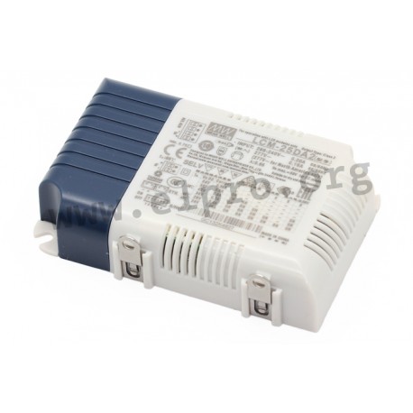 LCM-25DA2, Mean Well LED drivers, 25W, IP20, constant current, dimmable, DALI interface, LCM-25 series
