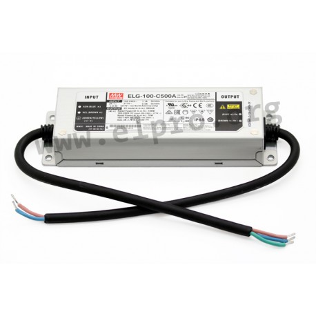 ELG-100-C350A-3Y, Mean Well LED-Schaltnetzteile, 100W, IP65, Konstantstrom, einstellbar, Schutzleiter (PE), ELG-100-C Serie